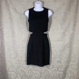 ANTONIO MELANI Black Party Dress Women's Size 0 Cocktail - Open Mid Section SEXY